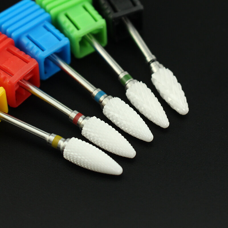 1pcs Ceramic Nail Drill Bits Rotary Cutter Clean Apparatus for Manicure Nail Milling Machine Accessories Remove Nail Gel Tools