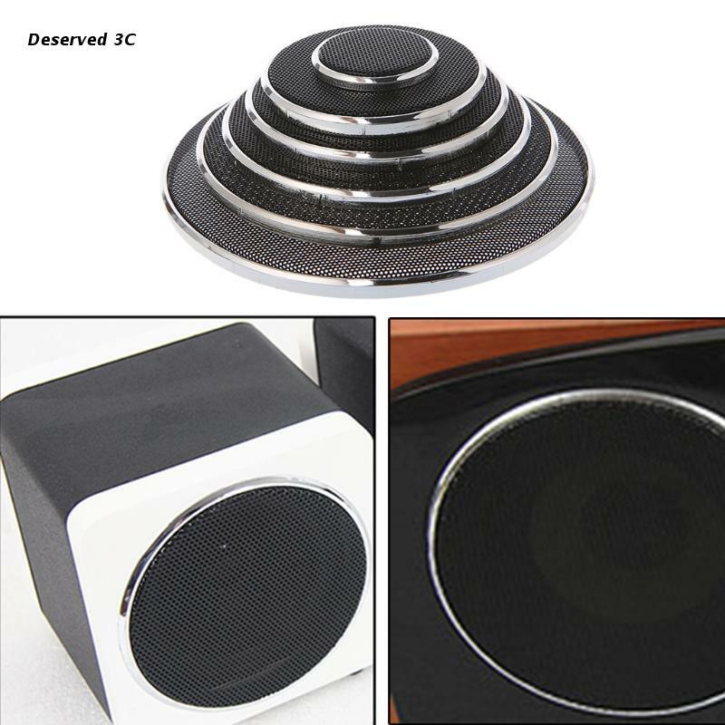 2 pces 1/2/3/4/5/6 Polegada alto-falante malha de aço redonda grill capa protetora círculo