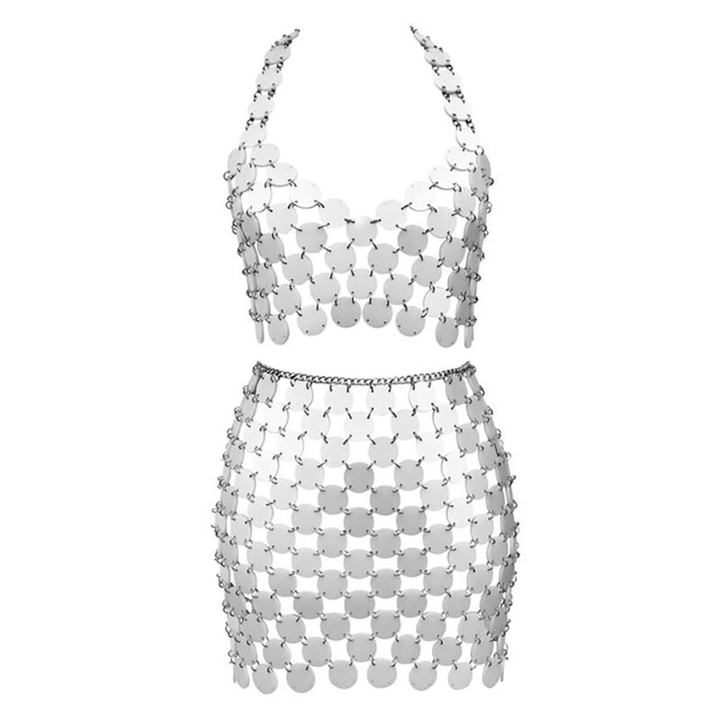 White Day Openwork Ms. Beach Holiday Entertainment Fashion Set（Provide measurements, tailor-made）
