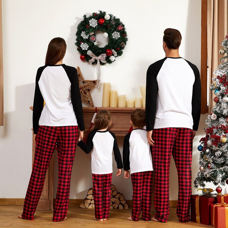 Осень-зима 2020, новый пижамный комплект с мультяшным принтом, домашняя одежда для родителей и детей, Рождественская Пижама, одежда для сна, Же...