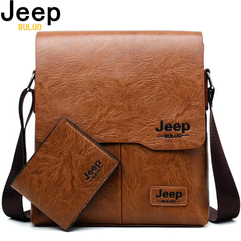 JEEPBULUO, мужская сумка-тоут, набор, известный бренд, новая мода, мужская кожаная сумка-мессенджер, мужская сумка через плечо, деловые сумки для ...
