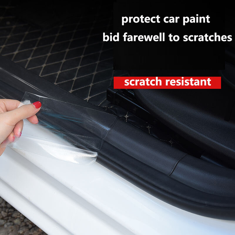 Universal รถสติกเกอร์ป้องกันฟิล์ม Anti-Scratch Car ขอบประตูรถฟิล์มกันน้ำ Protector สติกเกอร์ผิวแรด