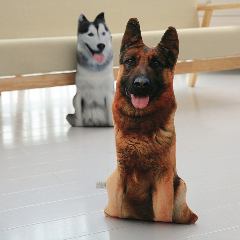 جرو شكل وسادة ثلاثية الأبعاد مطبوعة الكلب رمي وسادة محاكاة أفخم وسادة نوم ديكور المنزل أريكة على شكل حيوان لعب للأطفال
