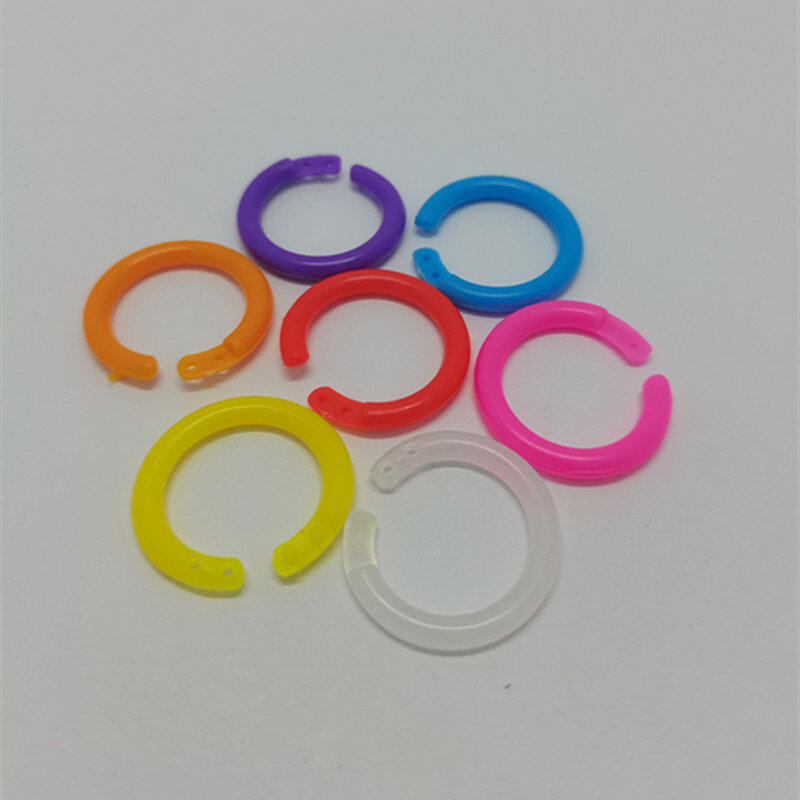 Hebilla de anillo de carpeta de doble botón de 15MM, anillo de libro de plástico