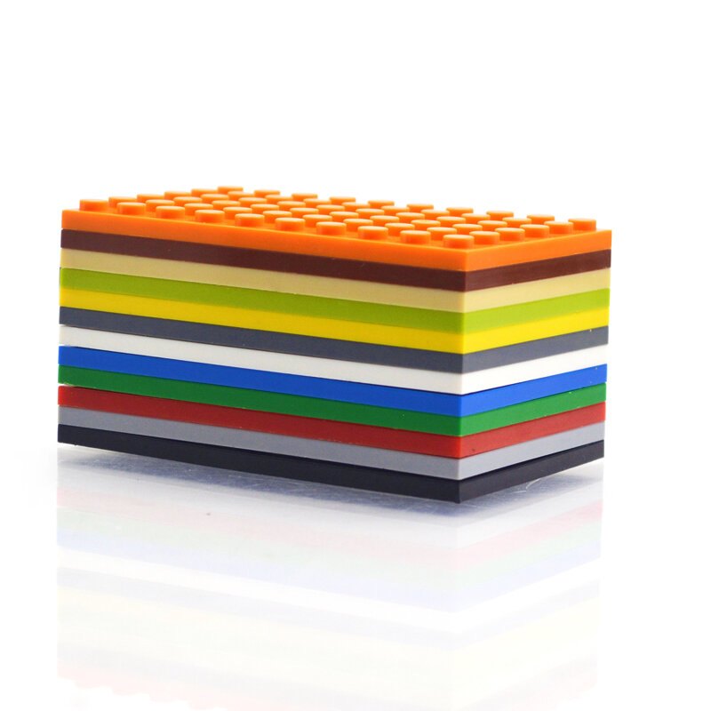 DIY 빌딩 블록 얇은 피규어 벽돌 6x10 도트 12 색, 교육용 크리에이티브 크기, 3033 과 호환 가능, 어린이 장난감, 10 개