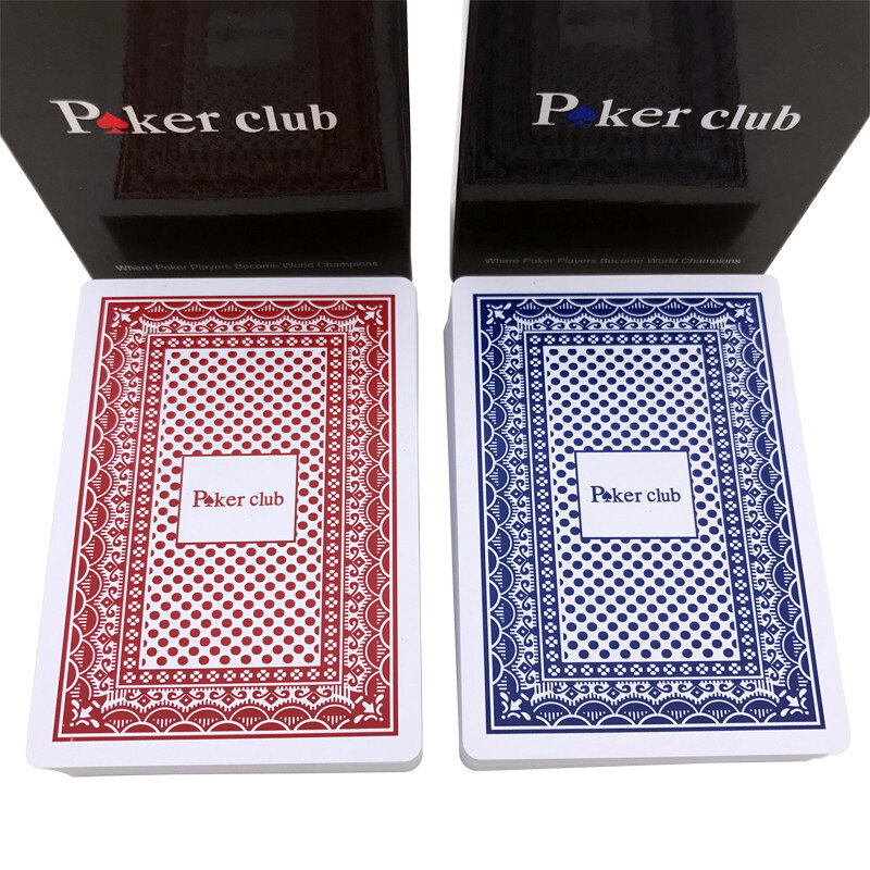 Cartão de poker Texas hold'em baccarat, em plástico, impermeável, liso, jogos de tabuleiro, tamanho 63x88mm, 2 partes por conjunto