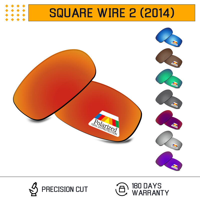 Сменные поляризованные линзы Bwake для очков Oakley Square Wire 2 (2014) OO4075, несколько вариантов