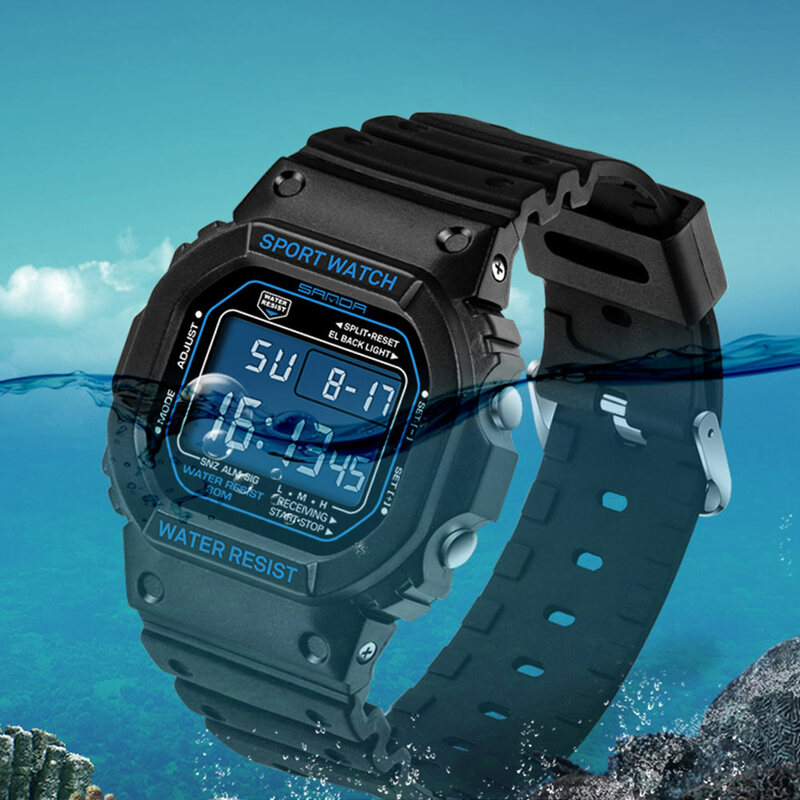 三田デジタル腕時計メンズ防水30メートル腕時計ledメンズスポーツgスタイルウォッチメンズトップブランドの軍事腕時計レロジオmasculino