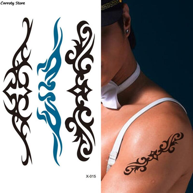 AACAR 방수 임시 문신 시러스 트랜스퍼 토템 스티커, 섹시한 바디 아트, 목 허리 피부 장식, 10x6cm