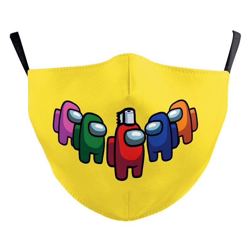 Entre nosotros imprimir máscaras para niños adultos máscara de algodón transpirable cara máscara Anti-polvo de la máscara de la boca de tela lavable cara máscara mascarillas