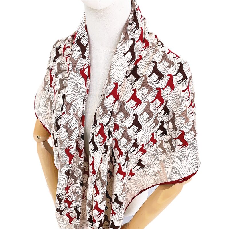 Lenço quadrado grande de luxo para mulheres, xale de seda para senhoras, lenços fashion, 130cm