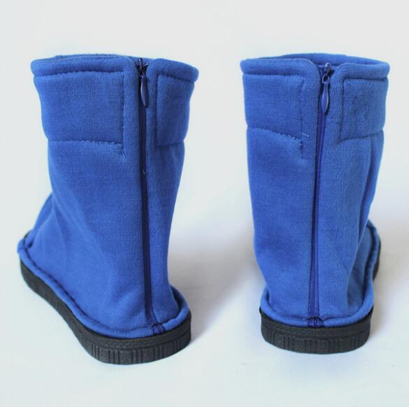 Zapatos de Cosplay de Anime Akatsuki Nanja, sandalias suaves de algodón negro y azul, botas Ninja, zapatos para adultos