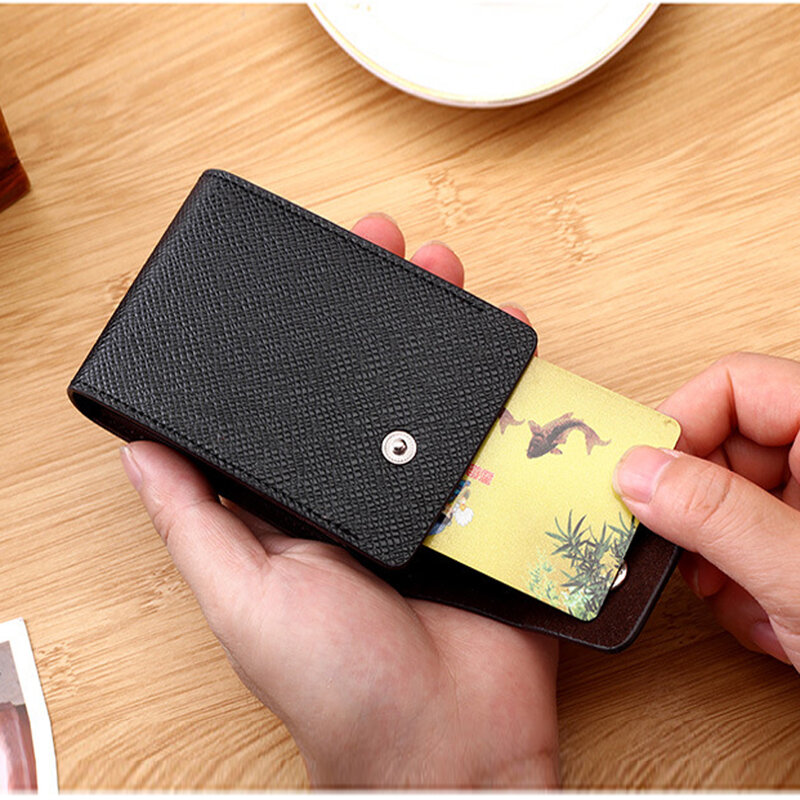 1PC Men Credit Card Holder Leather Purse for Cards Case Wallet for Credit ID Bank Card Holder Women Cardholder and Coins