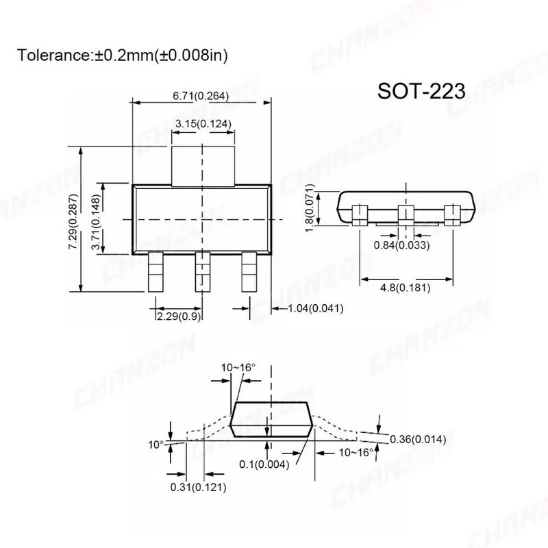 AMS1117 SOT-223-Kit de Transistor Sochi SMD à Faible Tension de Chute, Tube à Triode ShuBJT Bipolaire Wieshamm, Ensemble de Bricolage