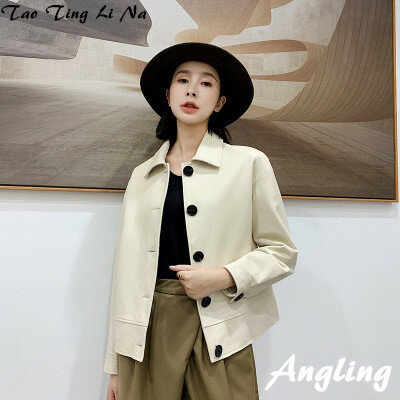 Tao Ting Li Na giacca da donna in vera pelle di pecora primavera R4