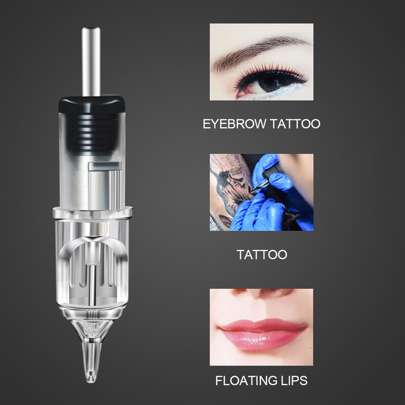 Gemischte 10 Größen Einweg patrone Tattoo Nadeln Augenbrauen Permanent Make-up für Patronen maschinen Stift griffe