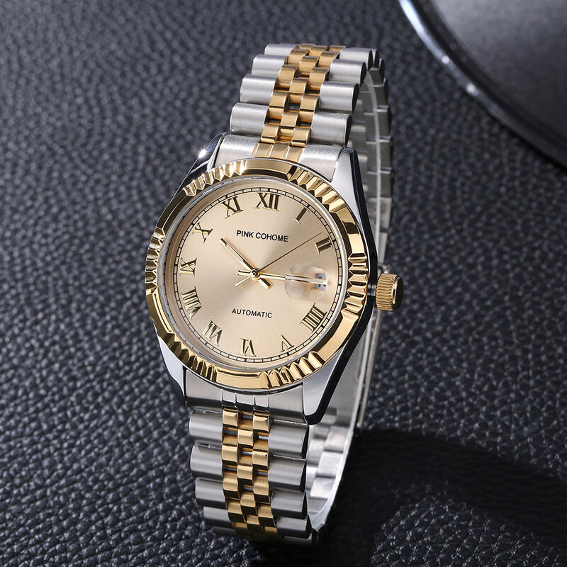 女性用自動腕時計,ステンレス鋼腕時計,耐水性時計