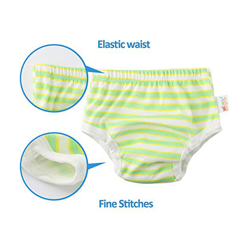 Couches lavables en coton pour bébé, 6 pièces, pantalons d'entraînement pour enfants, couches en tissu réutilisables, sous-vêtements imperméables pour nouveau-né