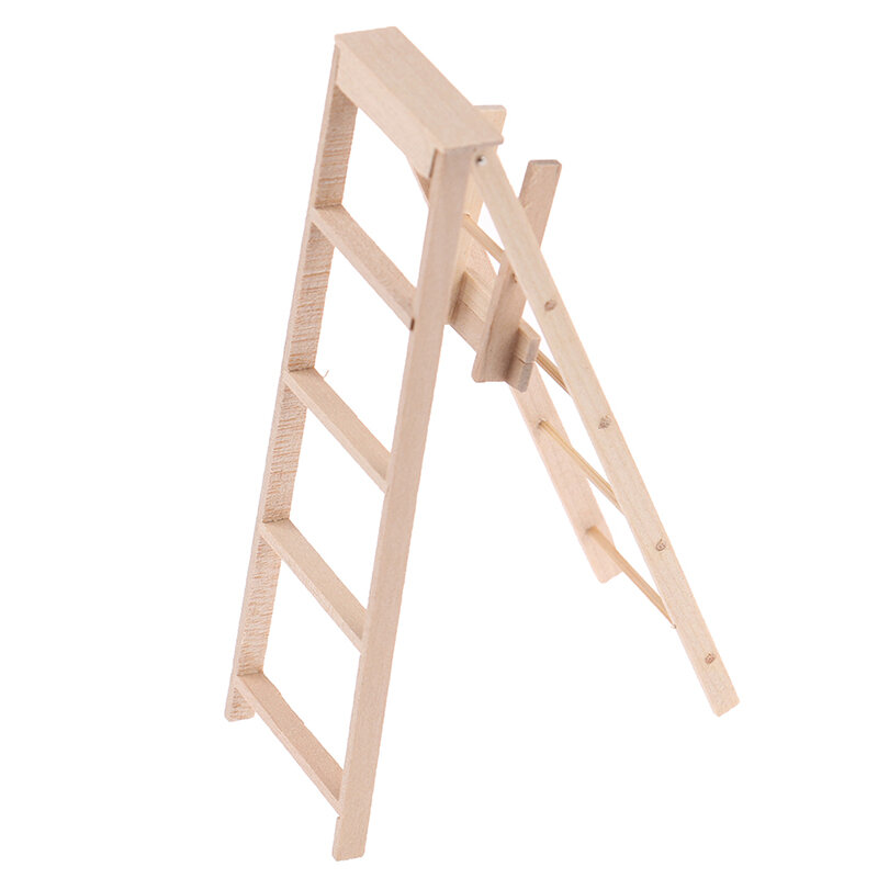 Миниатюрная деревянная лестница для кукольного домика 1:12