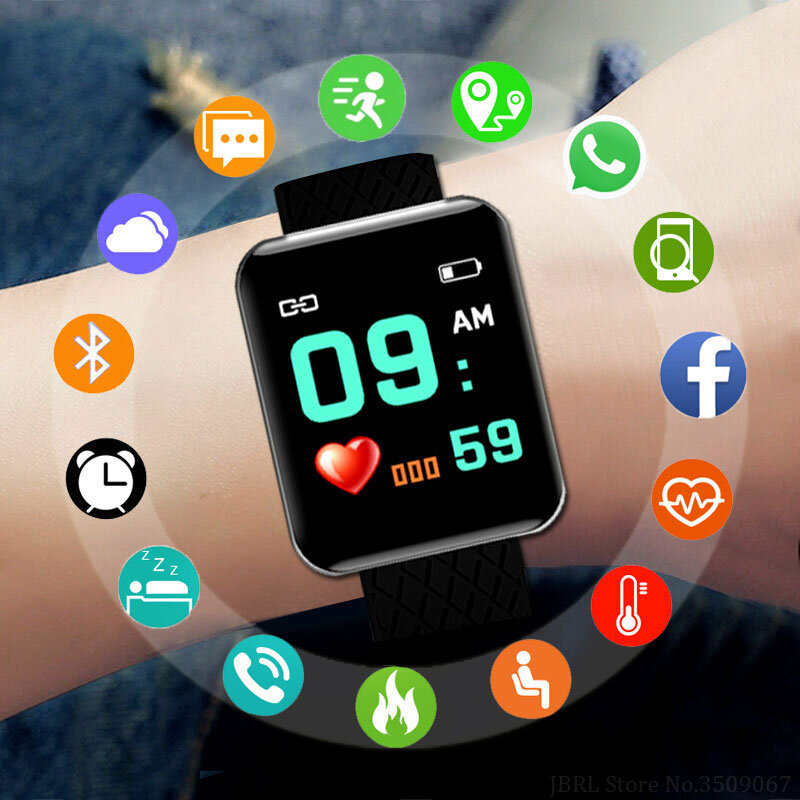 Reloj deportivo inteligente para hombre y mujer, pulsera electrónica LED Digital, reloj de pulsera para hombre y mujer