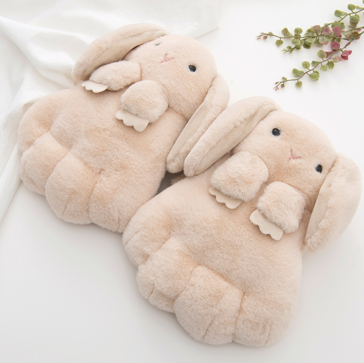 Tutti i guanti dito per le donne di inverno sveglio Coreano del fumetto del coniglio caldo e denso Peluche guanti