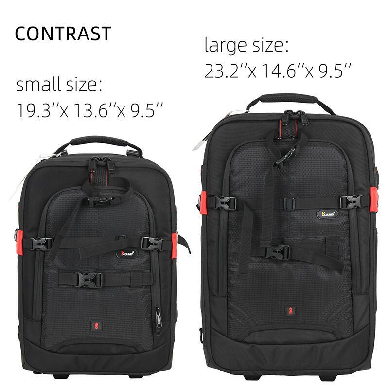 T & FOTOP Professional DSLR CameraTrolley walizka torba zdjęcie wideo aparat cyfrowy bagaż wózek podróżny plecak na kółkach