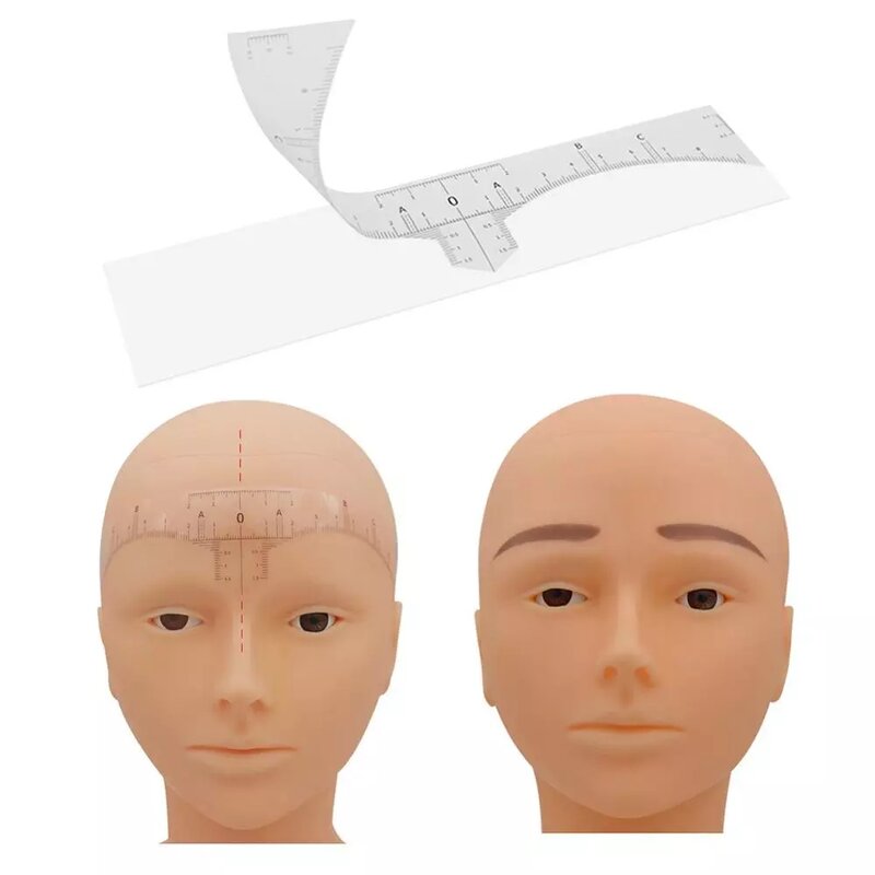 Disposable 50pcs/lot Eyebrow Ruler Sticker Adhesive Eyebrow Microblading Ruler Guide Permanent Makeup Tool