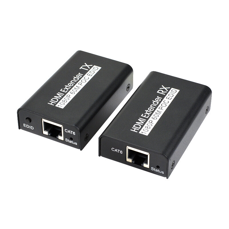 HDMI Extender 60M 1080p 3D HDMI 신호 네트워크 extender 송신기 수신기 cat5 cat6 RJ45 이더넷 변환기