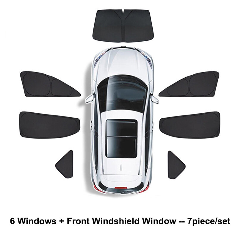 Sunshade for Tesla Model 3 2022 Accessories Car Side Window Sun Shade Privacy Skylight Blind Shading Net Front Rear Windshield