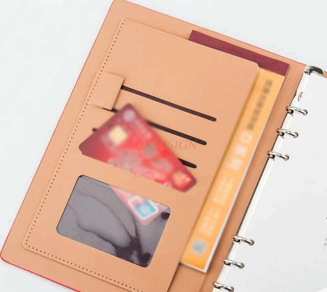 Caderno de notas de negócios removível escritório papelaria couro simples diário