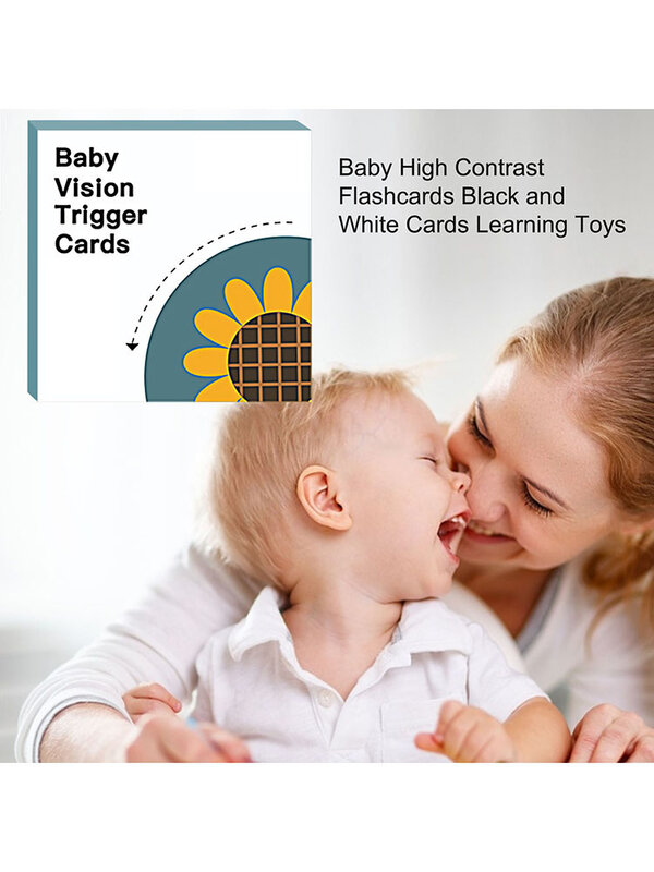 Bebê alto contraste flashcards preto e branco cartões de aprendizagem brinquedos de alta qualidade e conveniente design de dupla face limpo