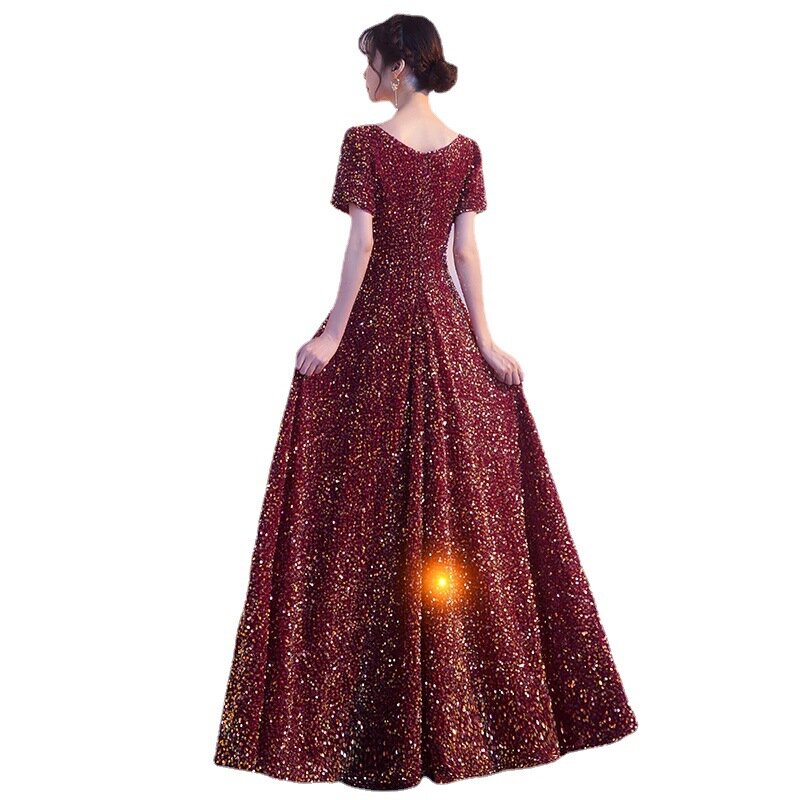 Женское длинное вечернее платье, элегантное бальное платье с V-образным вырезом и узкой талией, прямое простое драпированное платье до пола из органзы