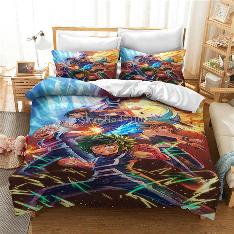 Conjunto de cama com impressão 3d, roupa de cama para meninos com fronha, capa de edredom e lençol tecido