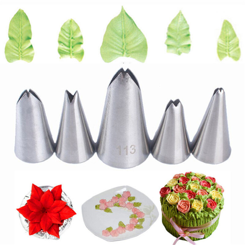 1Set Cookies Supplies Cakes Decoration Set Kitchen Gadgets Pastry Nozzle 304 Stainless Steel Multi Purpose Silver