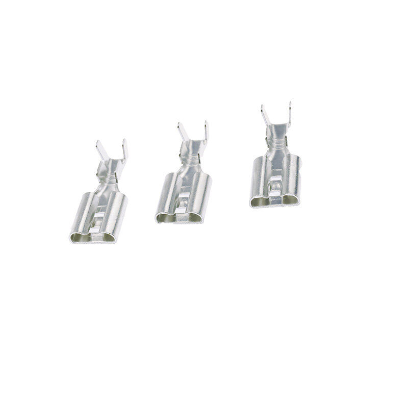 100Pcs 50Pairs Weibliche Spaten Stecker 2,8mm 4,8mm 6,3mm Crimp Terminal mit Isolierende Ärmeln Für Terminals 22-16AWG