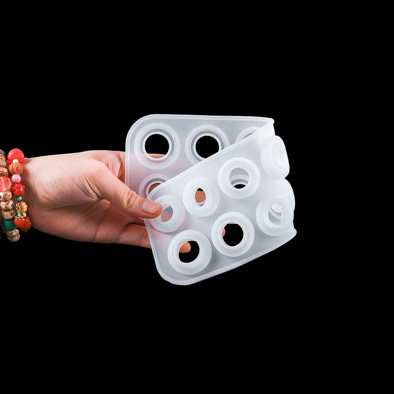 Moldes de resina epoxi para anillos de piezas, herramienta de fundición de silicona de tamaño mixto, accesorios para fabricación de joyas DIY, 1 unidad