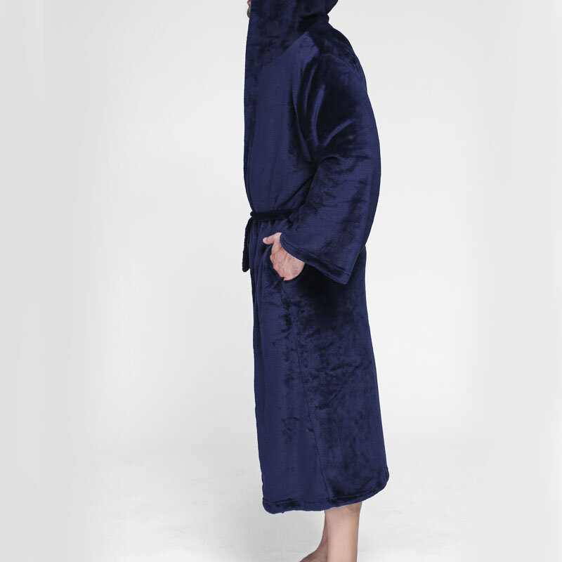 Autumn Winter Men Bathrobe 10XL 9XL 8XL 7XL 6XL Bust 150cm Warm Plus Size Sleepwear Pajama