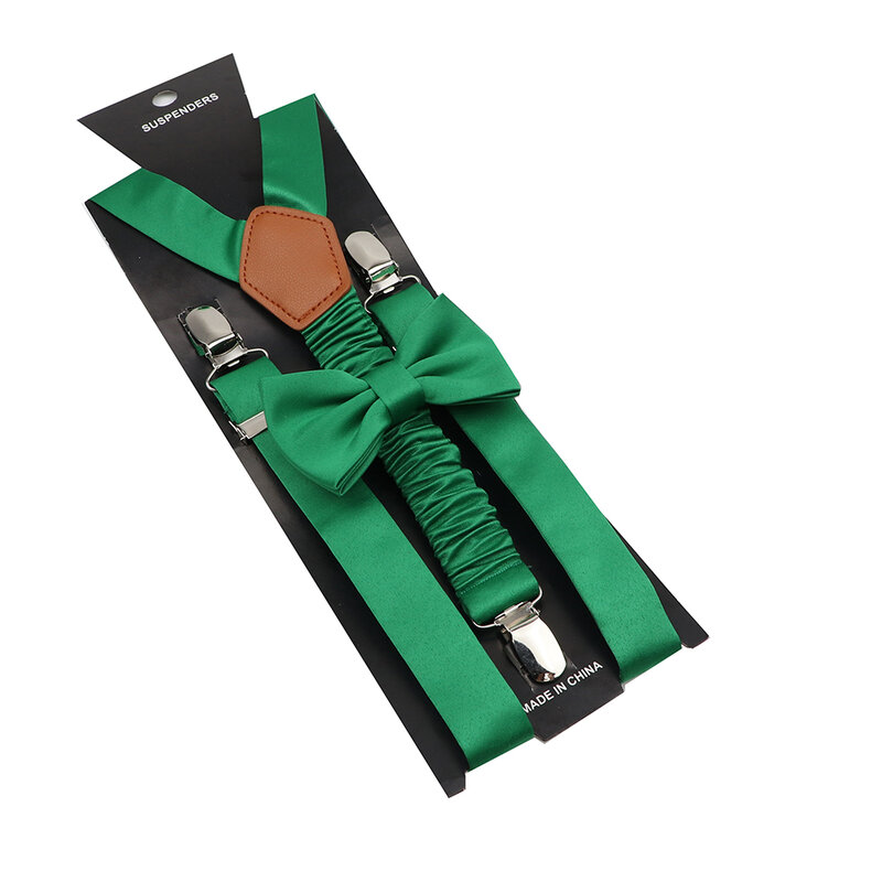 Детский комплект с галстуком-бабочкой на подтяжках для мальчиков и девочек, рубашка с y-образной спинкой, подтяжки с бантиком, регулируемые подтяжки из полиэстера, аксессуары для свадебного галстука