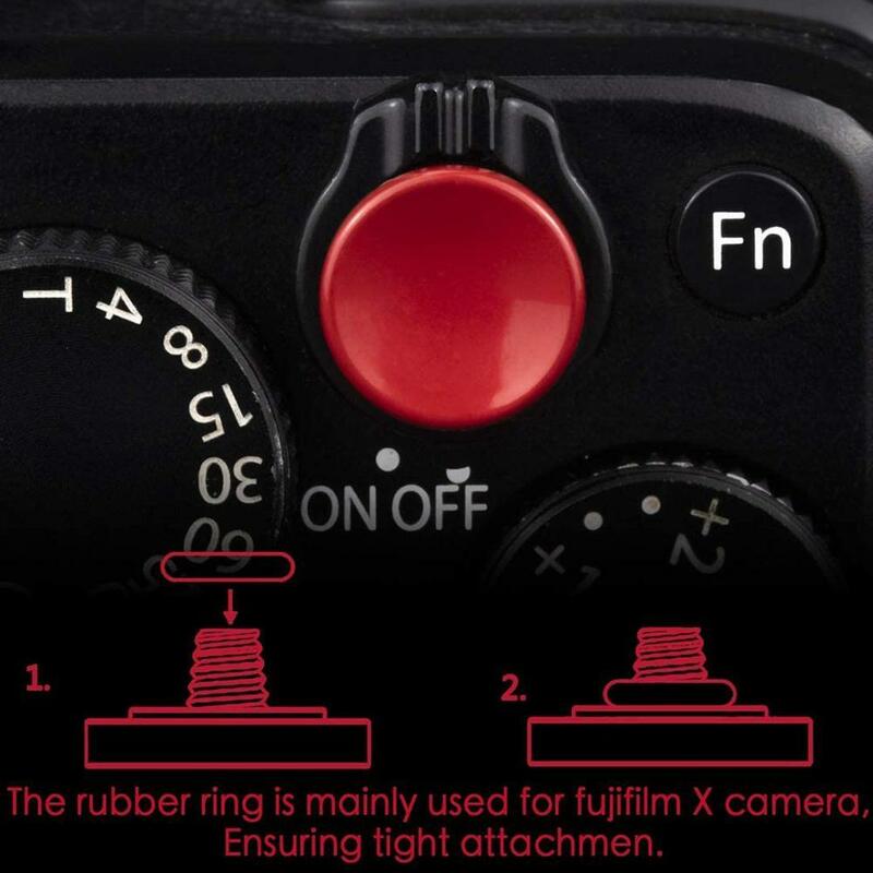 Botão Soft Shutter Release para Fuji Fujifilm, Gatilhos duráveis, Metal, Hot Camera Acessórios, X100V, XT4, Q, Q2, 3Pcs