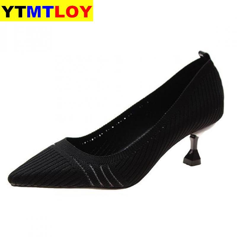New Pointed Toe Fetish Luxury Designer Woman Extreme Mules Super High Heels Women Sexy Shoes Ladies Pumps stripe Flying weaving