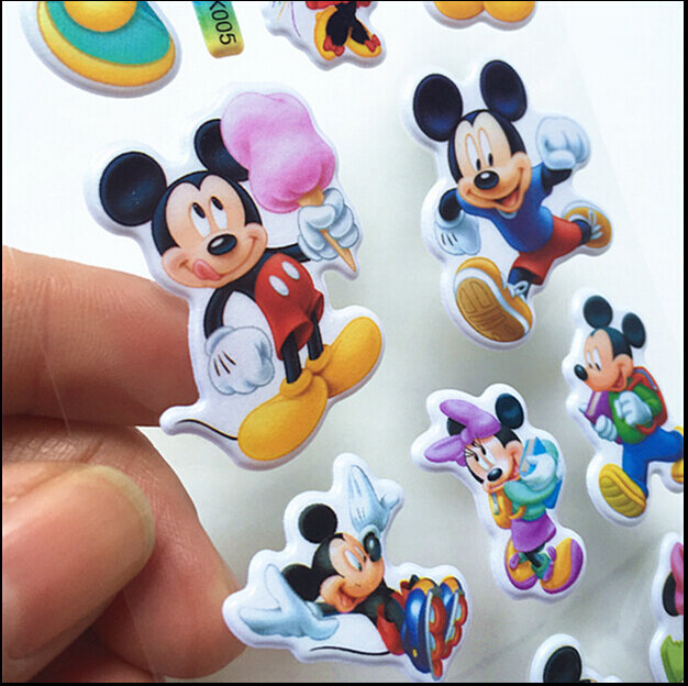 6 шт. милые наклейки Микки Маус Минни для детей милые аниме наклейки s чемодан блокнот Скрапбукинг стикер