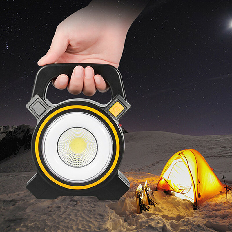Открытый светодиодный портативный фонарь для палатки COB рабочий Светильник Солнечный Аварийный Точечный светильник перезаряжаемый прожексветильник для походов кемпинга