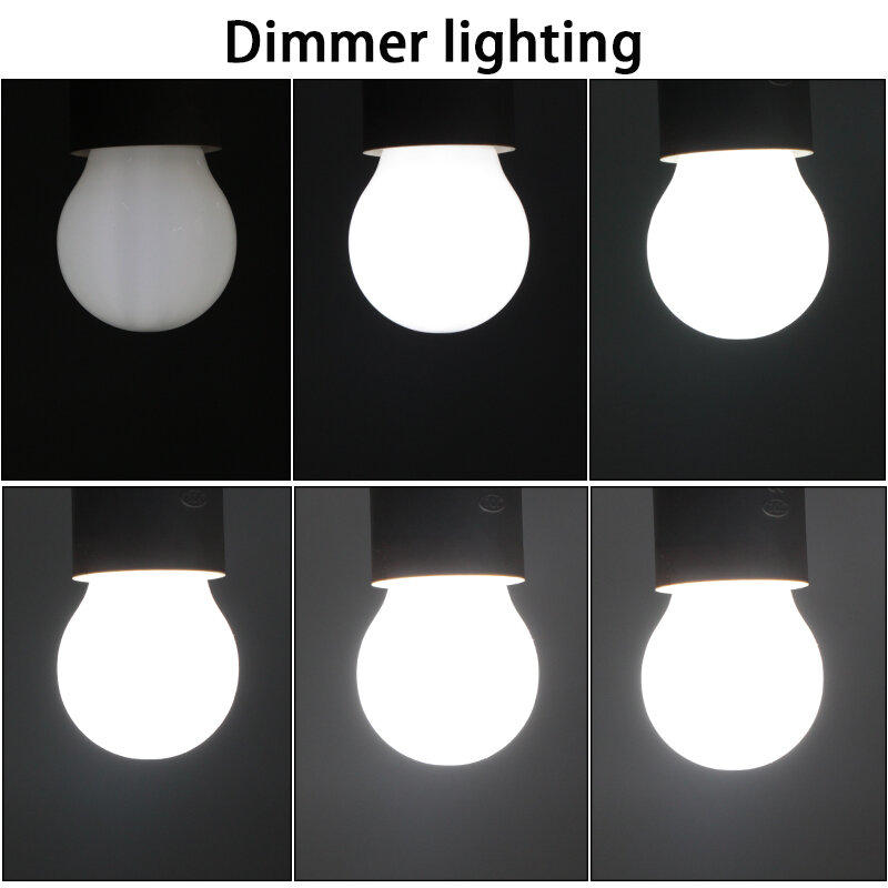 Светодиодсветильник лампа накаливания E27 G45 220 В, диммер молочного цвета, супер4 Вт, белый свет 6000K, энергосберегающая домашняя лампа с регулируемой яркостью