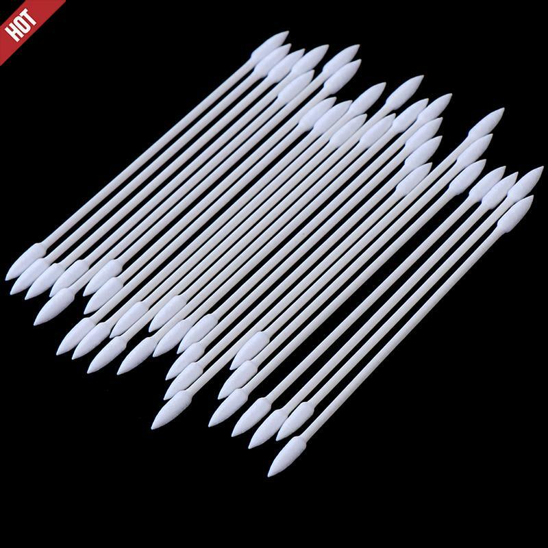 25/100pc/bag Disposable Cotton Swab Cosmetics Permanent Makeup Health Medical Ear Jewelry Clean Sticks Buds Tip Cotton Head Swab