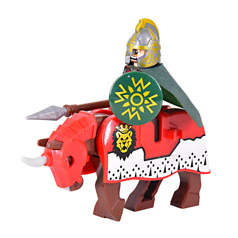 Средневековые фигурки средневековый Римский Воин Золотой рыцарь лошадь ястреб замок Король Дракон Рыцари строительные блоки BricksToys подарки
