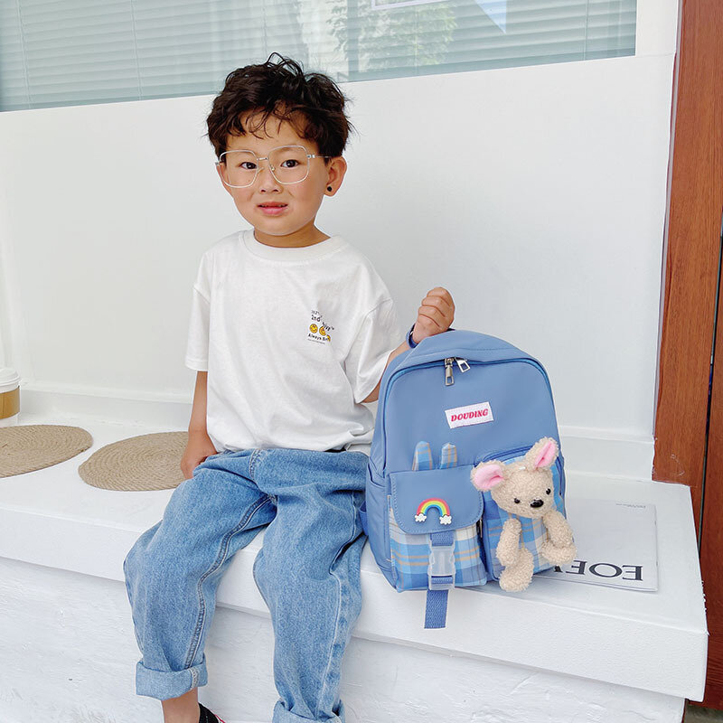 Детские школьные ранцы Kawaii Bear, модные рюкзаки для мужчин и женщин, Детские аниме Мультяшные рюкзаки, детские школьные сумки