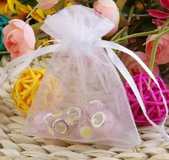Bolsa de cosméticos con cordón de 7x9cm, bolsa de viaje de maquillaje carcasa organizador de joyas, bolsas de regalo de malla, bolsas de embalaje de joyería de dulces
