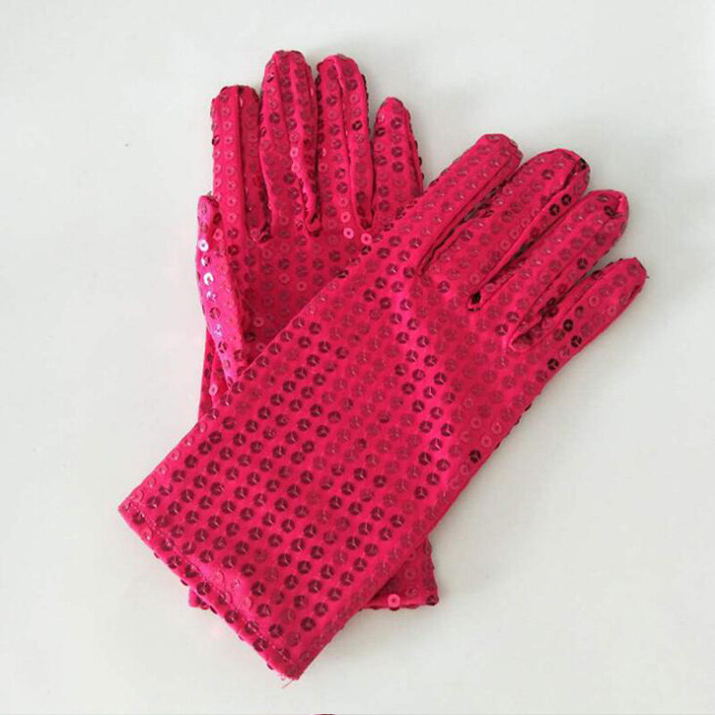 Перчатки с блестками Майкла Джексона, 1 пара, вечерние праздничные Костюмные перчатки, детские перчатки для танцев в детском саду, 10 цветов