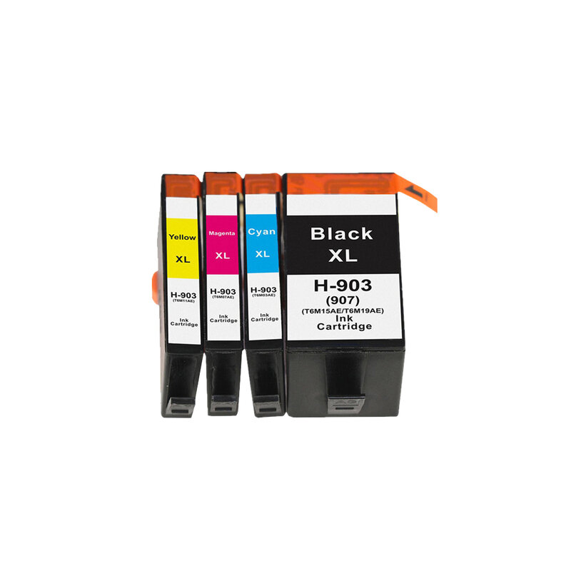 Cartucho de tinta compatível para impressora HP, OfficeJet 6950 6960 6961 6963 6964 6965 6970 6975, 903XL 903XL 903XL 907XL