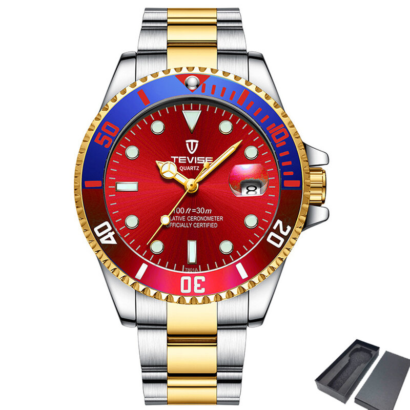 Classic Mens Watches Fashion Business Waterproof Quartz Wrist Watch Men Top Brand Luxury Stainless Steel Sport Clock Male XFCS